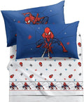 Completo Lenzuola Singolo Caleffi Spider-Man  - 100% Cotone | Set 3 Pezzi