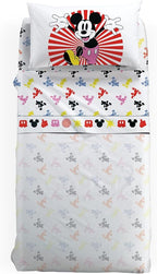 Completo Lenzuola Singolo Caleffi Mickey and Friends - 100% Cotone | Set 3 Pezzi