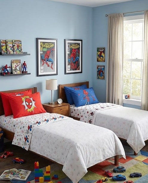 Completo Lenzuola Singolo Caleffi Spider-Man  - 100% Cotone | Set 3 Pezzi