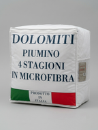 Piumino Quattro Stagioni Dolomiti in Microfibra - Interno Letto Anallergico Effetto Piuma con Bottoni