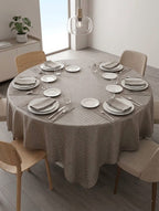 Tovaglia Rotonda 175 cm Dreams Fiandra Rubino - In Pregiato 100% Cotone Mercerizzato con 8 Tovaglioli