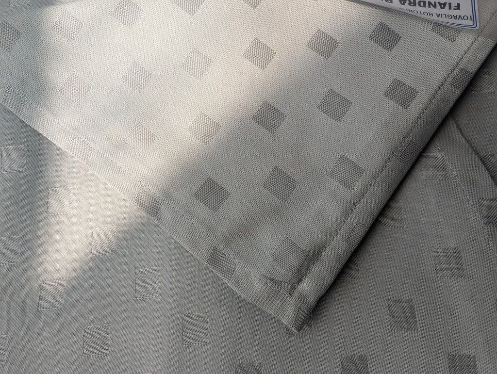 Tovaglia Rotonda 175 cm Dreams Fiandra Rubino - In Pregiato 100% Cotone Mercerizzato con 8 Tovaglioli