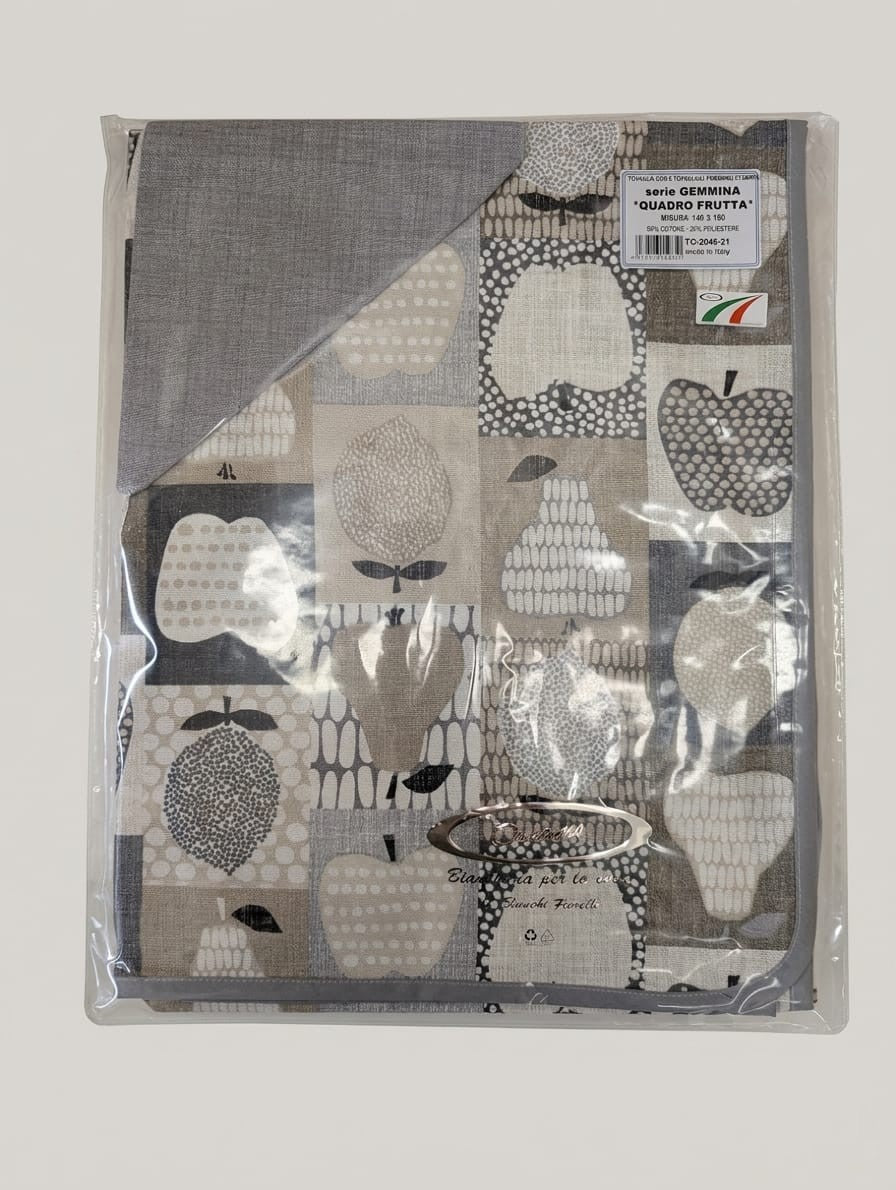 Tovaglia Rettangolare Dreams Gemmina Quadro Frutta - In Tessuto con 6 Tovaglioli