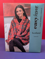 Easy Home Poncho Mantella Scotland Tartan Rosso con Bottoni - Plaid Indossabile