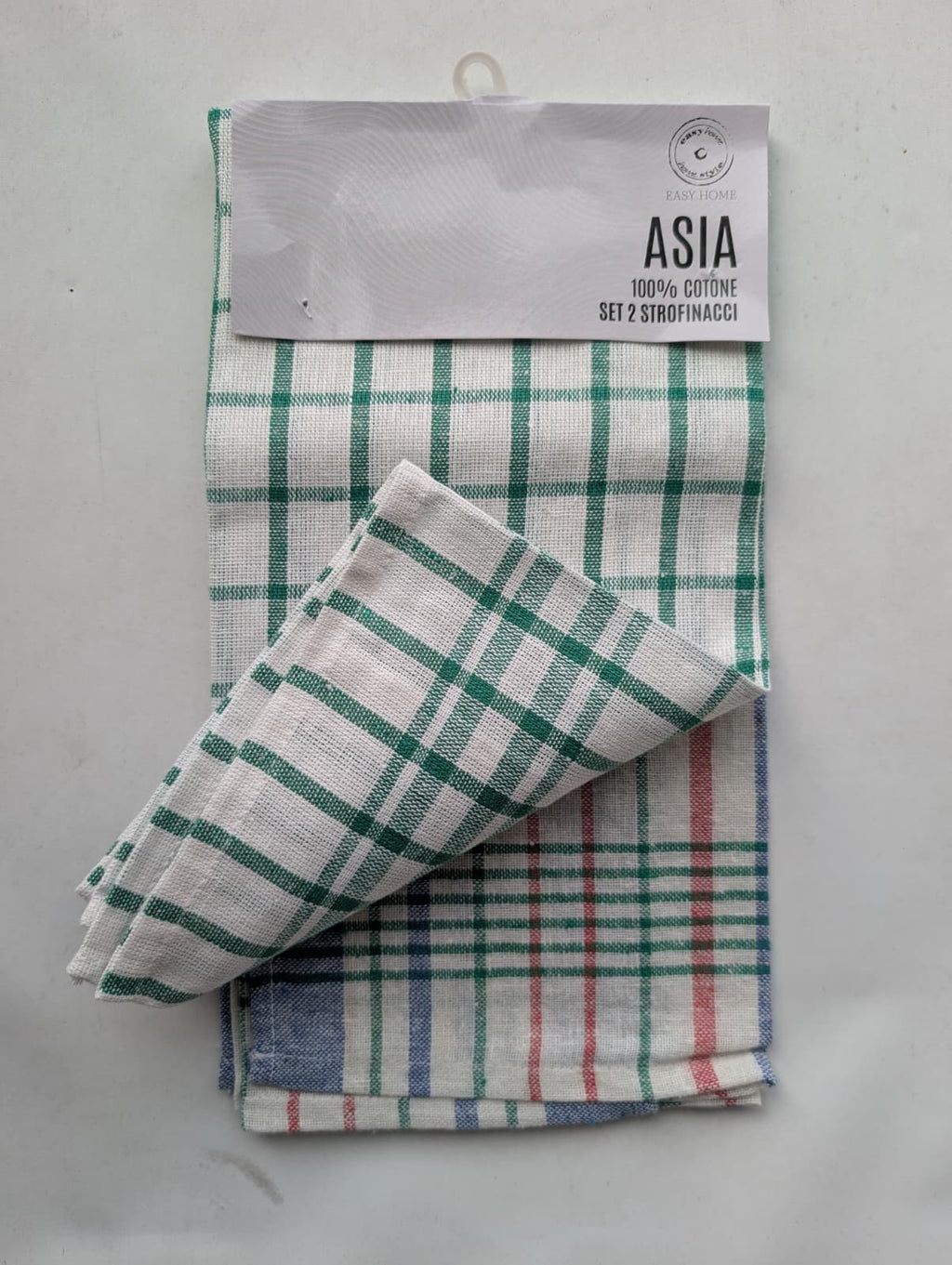 Set 2 Strofinacci Cucina Easy Home Asia - 100% Cotone