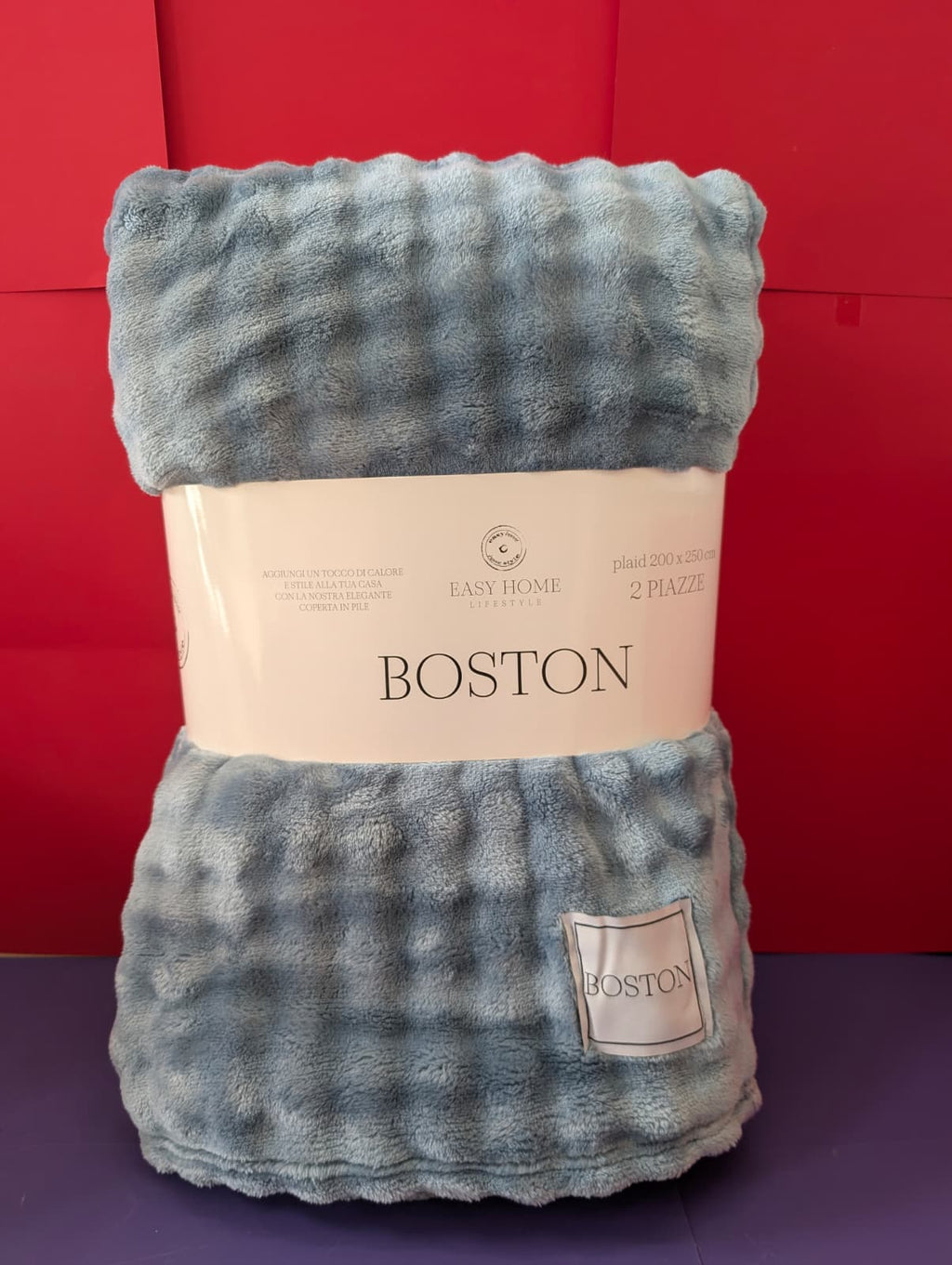 Plaid Easy Home BOSTON 200x250 cm in Morbido Pile Goffrato