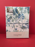 Completo Lenzuolo Effetto Copriletto Fazzini Birds Garden Matrimoniale in Percalle di Cotone