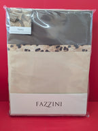 Completo Lenzuolo Matrimoniale Fazzini Tabby in Percalle di Puro Cotone
