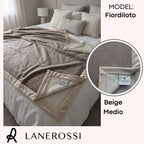 Coperta LANEROSSI "Fiordiloto" in Lana Merinos e Cashmere 250x220