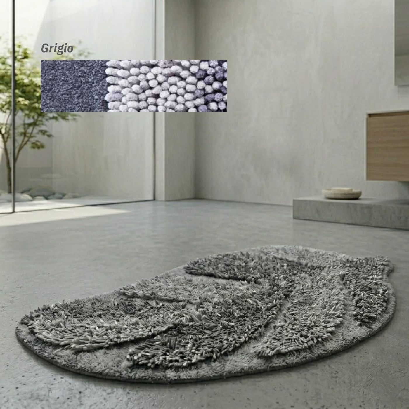 Tappeto Sagomato Home Philosophy "Number One Leaf" - 55x110 cm - Antiscivolo Geko Grip