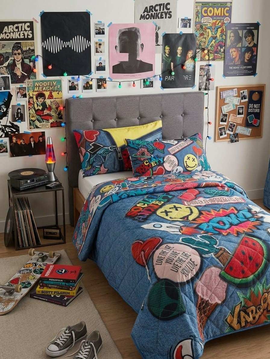 Copriletto Trapuntato Gabel Medley - Collezione Teen - 1 Piazza 170x265 cm