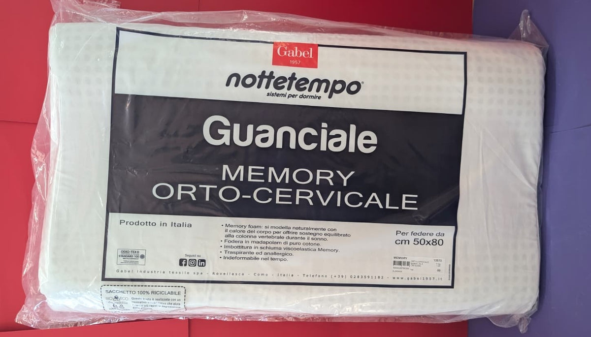 Guanciale Memory Orto-Cervicale Gabel Nottetempo in Schiuma Viscoelastica