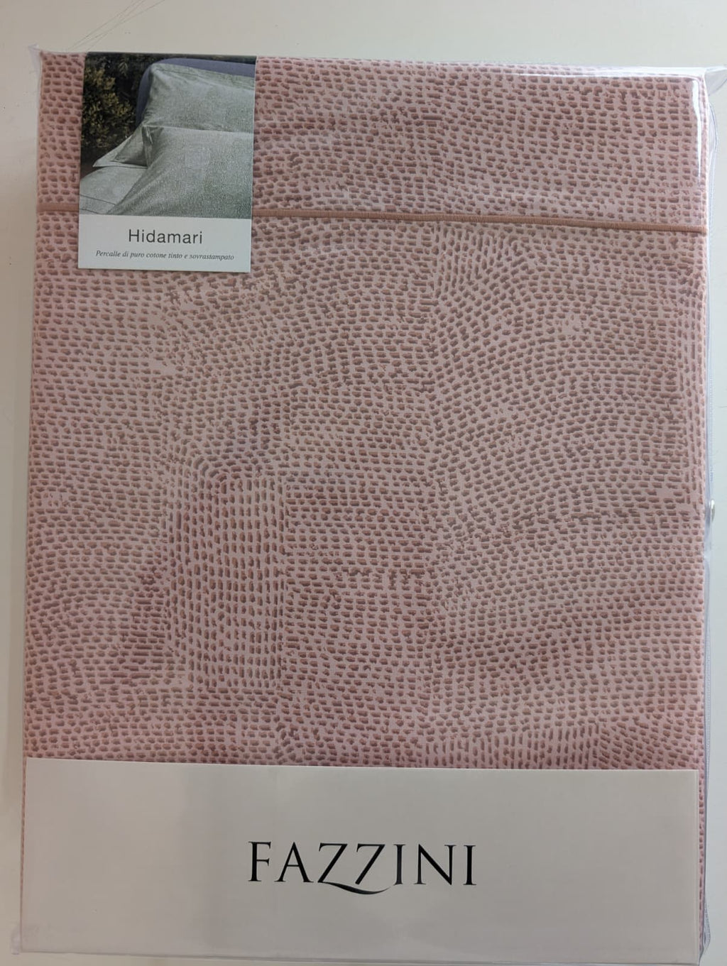 Completo Lenzuola Fazzini "Hidamari" - Percalle Tinto e Sovrastampato - Stile Sashiko