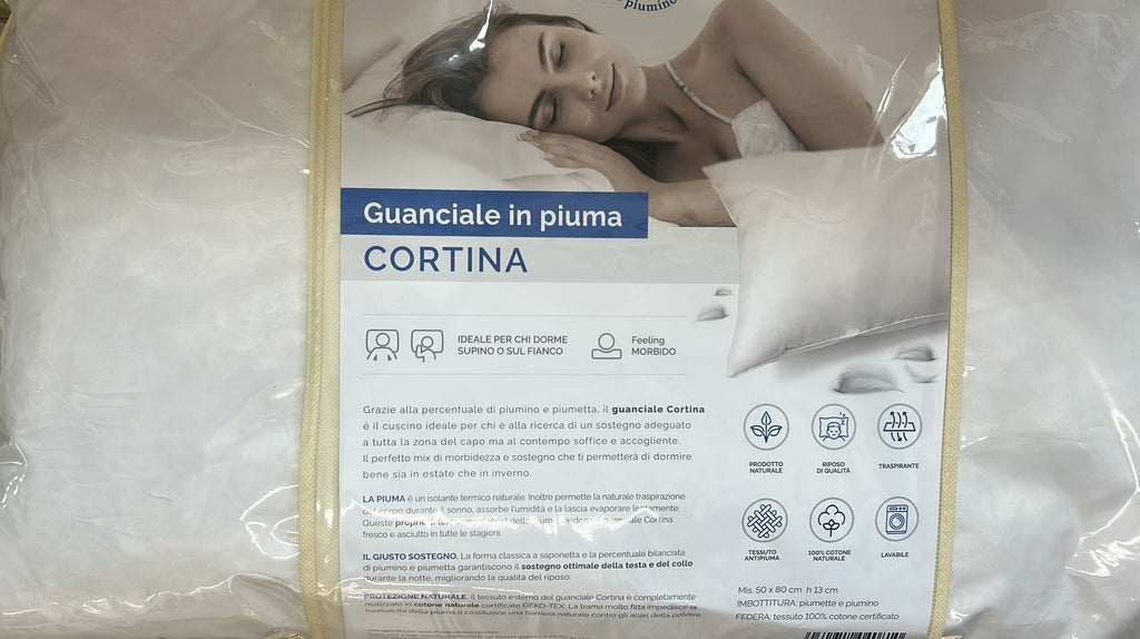Guanciale letto Cortina in piuma d'oca