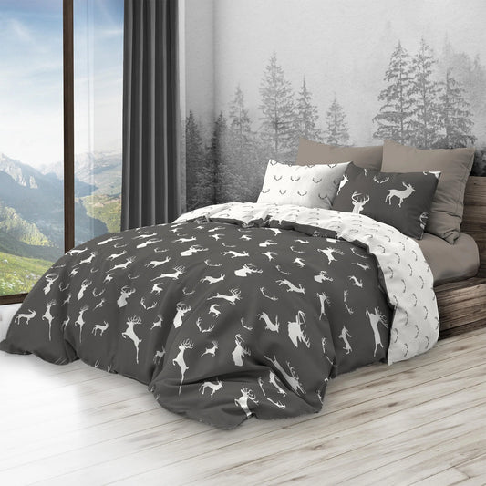 Parure Copripiumino Infinity John in Calda Flanella di Cotone – Comfort Alpino by Daunex