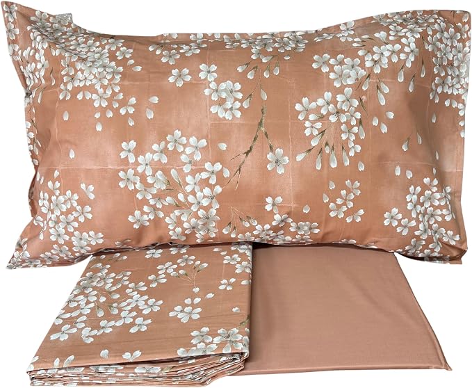 Completo Lenzuola Fazzini "Kimono" - Percalle con Sovrastampa in Lacca - Matrimoniale