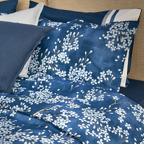 Completo Lenzuola Fazzini "Kimono" - Percalle con Sovrastampa in Lacca - Matrimoniale