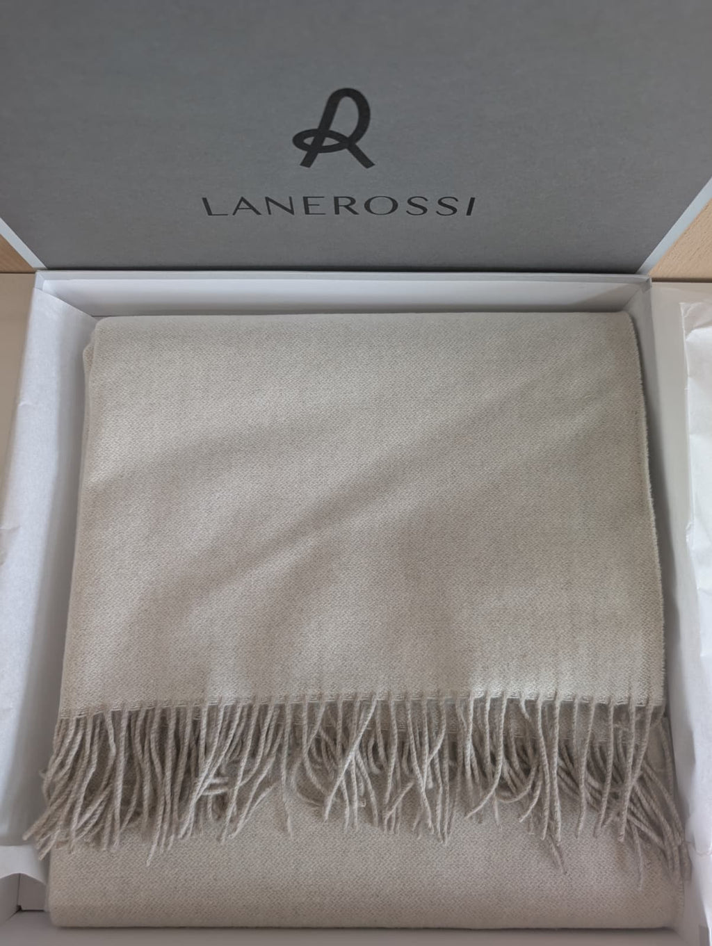 Plaid Lanerossi Iside 130x170 cm - In Pregiata Lana Vergine e Cashmere con Frange