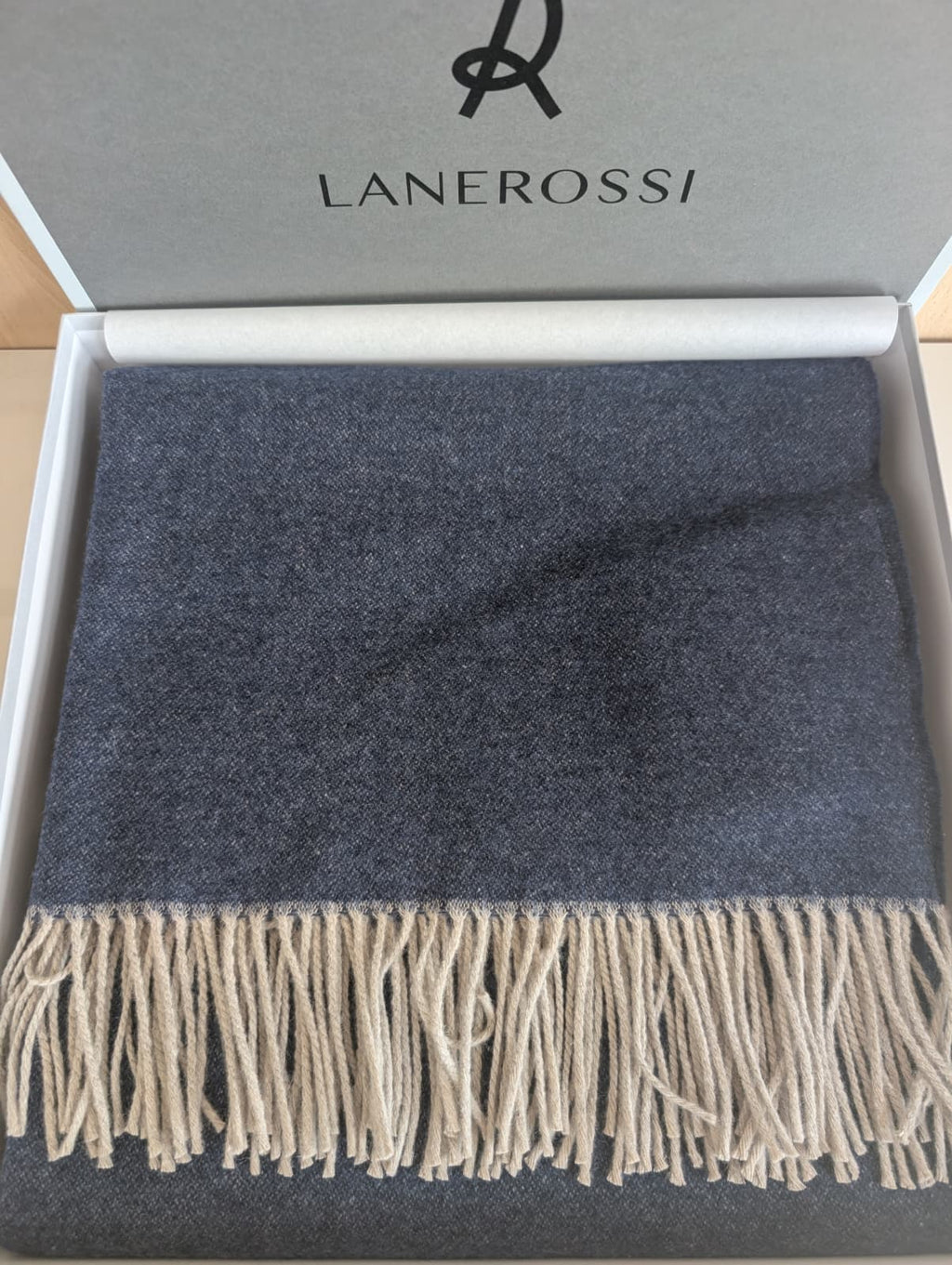 Plaid Lanerossi Iside 130x170 cm - In Pregiata Lana Vergine e Cashmere con Frange