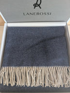 Plaid Lanerossi Iside 130x170 cm - In Pregiata Lana Vergine e Cashmere con Frange
