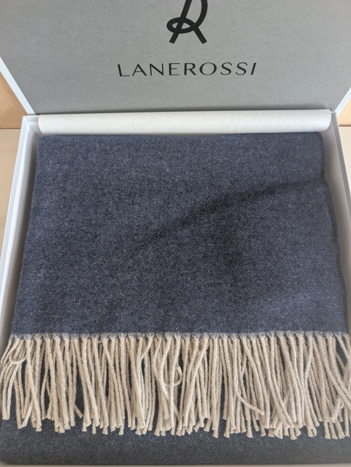 Plaid Lanerossi Iside 130x170 cm - In Pregiata Lana Vergine e Cashmere con Frange