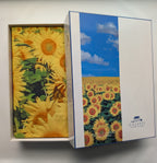 Completo Lenzuola Copriletto Matrimoniale  - Sogni di Viaggio "Girasoli" by Marco Carmassi - Caleffi