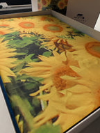 Completo Lenzuola Copriletto Matrimoniale  - Sogni di Viaggio "Girasoli" by Marco Carmassi - Caleffi