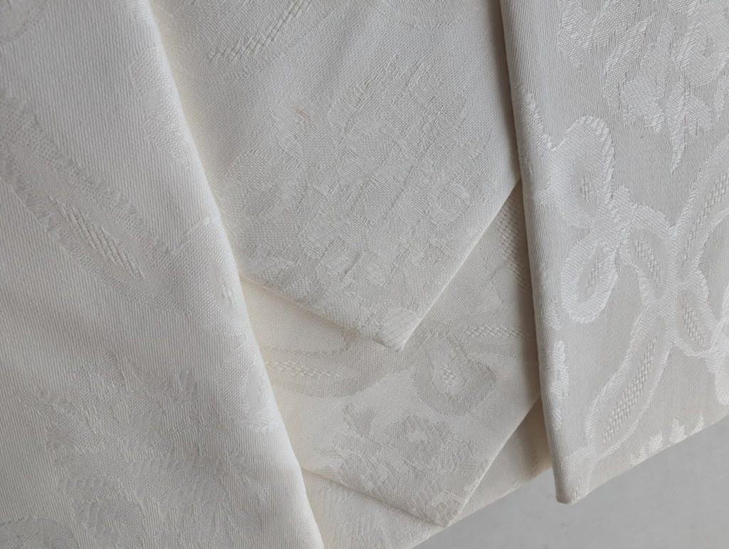 Tovaglia Rotonda 180 cm Melangio Londra - In Pregiata Fiandra Jacquard con 8 Tovaglioli