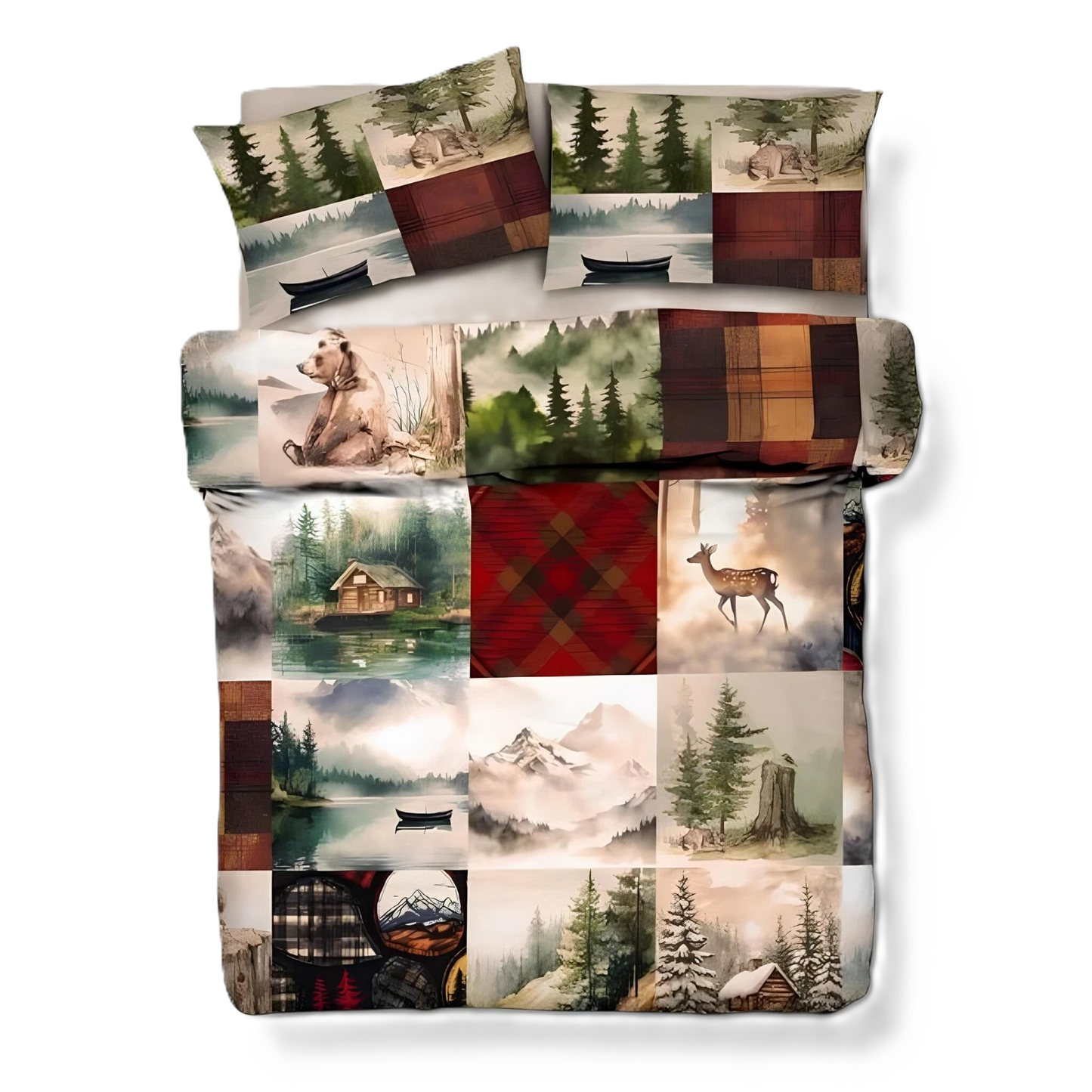 Montes - Parure Copripiumino Digital - Tessitura Zambaiti