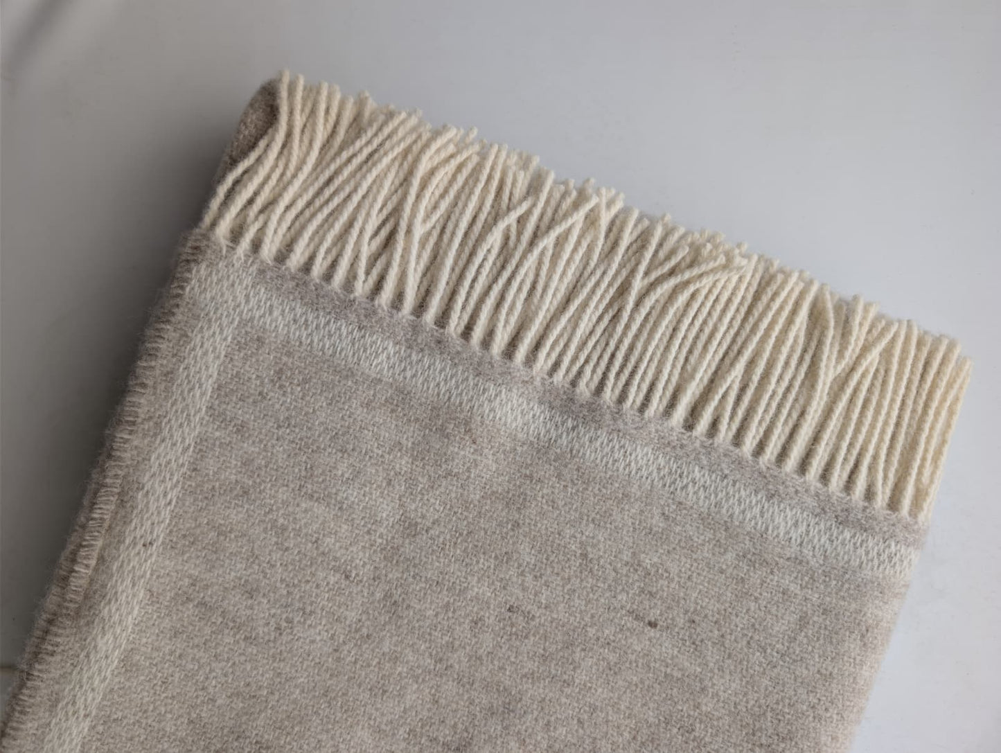 Plaid SOLID NAT in 100% Lana Vergine - 130x170 cm -  Marzotto Home 1836