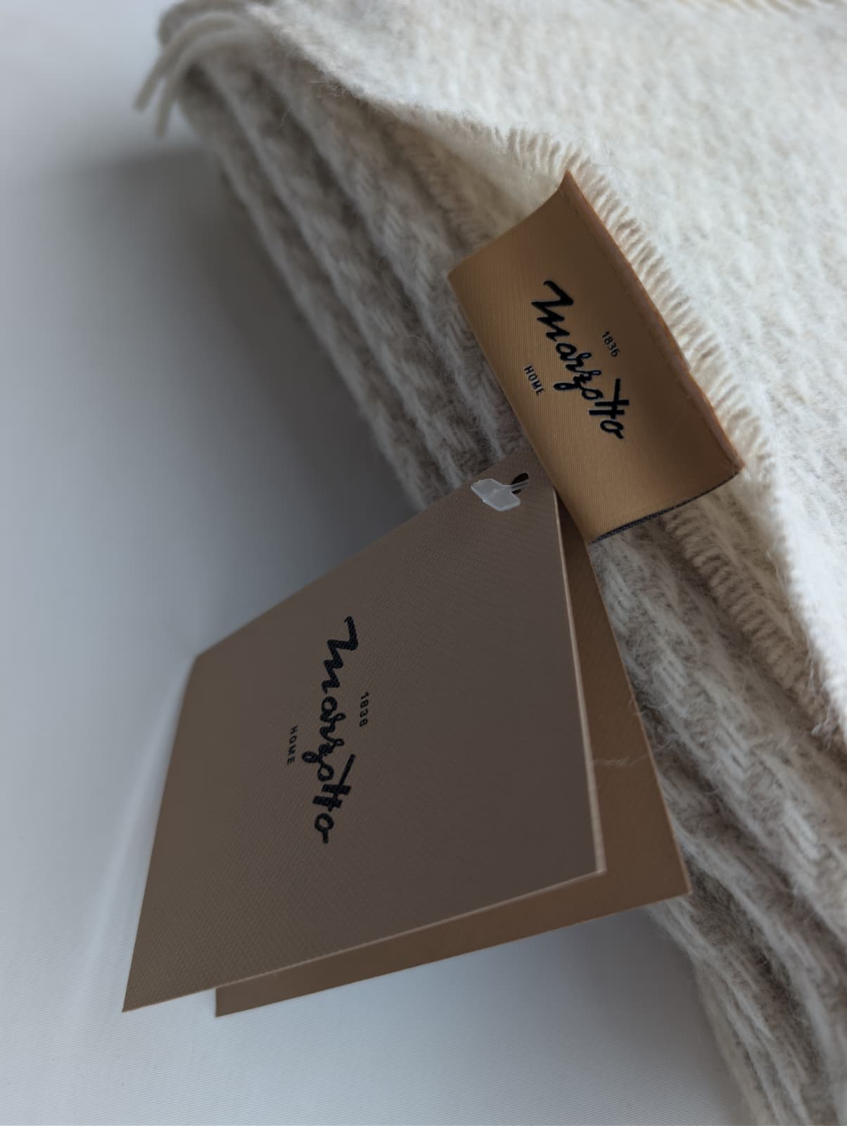 PLAID "Navigli Nat" in 100% Lana Vergine - 130x170 cm - Marzotto Home 1836