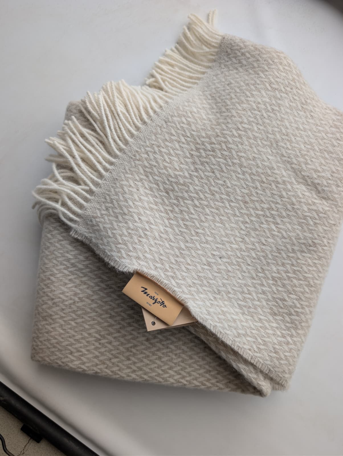 PLAID "Navigli Nat" in 100% Lana Vergine - 130x170 cm - Marzotto Home 1836