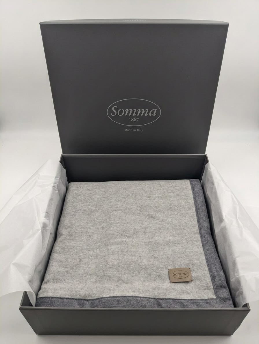 Coperta Matrimoniale "Orissa" in Lana e Cashmere  230x250 - SOMMA