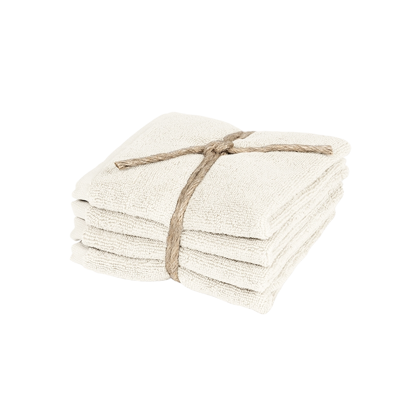 Set 4 Lavette Fazzini "Coccola" - Microcotone Zero Twist 550 gr/mq - 30x30 cm