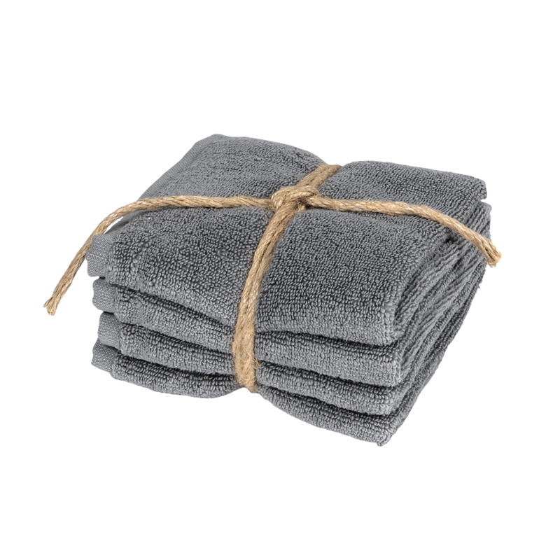 Set 4 Lavette Fazzini "Coccola" - Microcotone Zero Twist 550 gr/mq - 30x30 cm