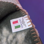 Plaid in Lana Cotta Paradiso Cervo e Stelle Alpine 150x170 cm - Made in Italy