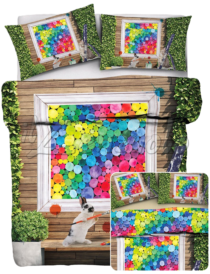 Painting- Parure Copripiumino Digital - Tessitura Zambaiti