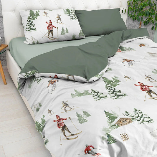 Parure Copripiumino Sci Mon Amour in Puro Cotone – Stile Alpino by Daunex
