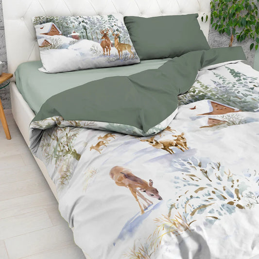 Parure Copripiumino White Mountain in Puro Cotone – Eleganza Naturale by Daunex