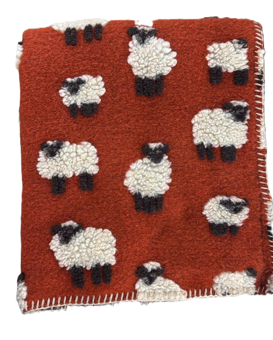 Plaid in Lana Cotta Made in Italy 150 X170 cm