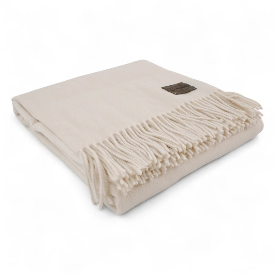 Plaid in 100% Cashmere Somma 1867 Anteprima 130x180 cm con Frange