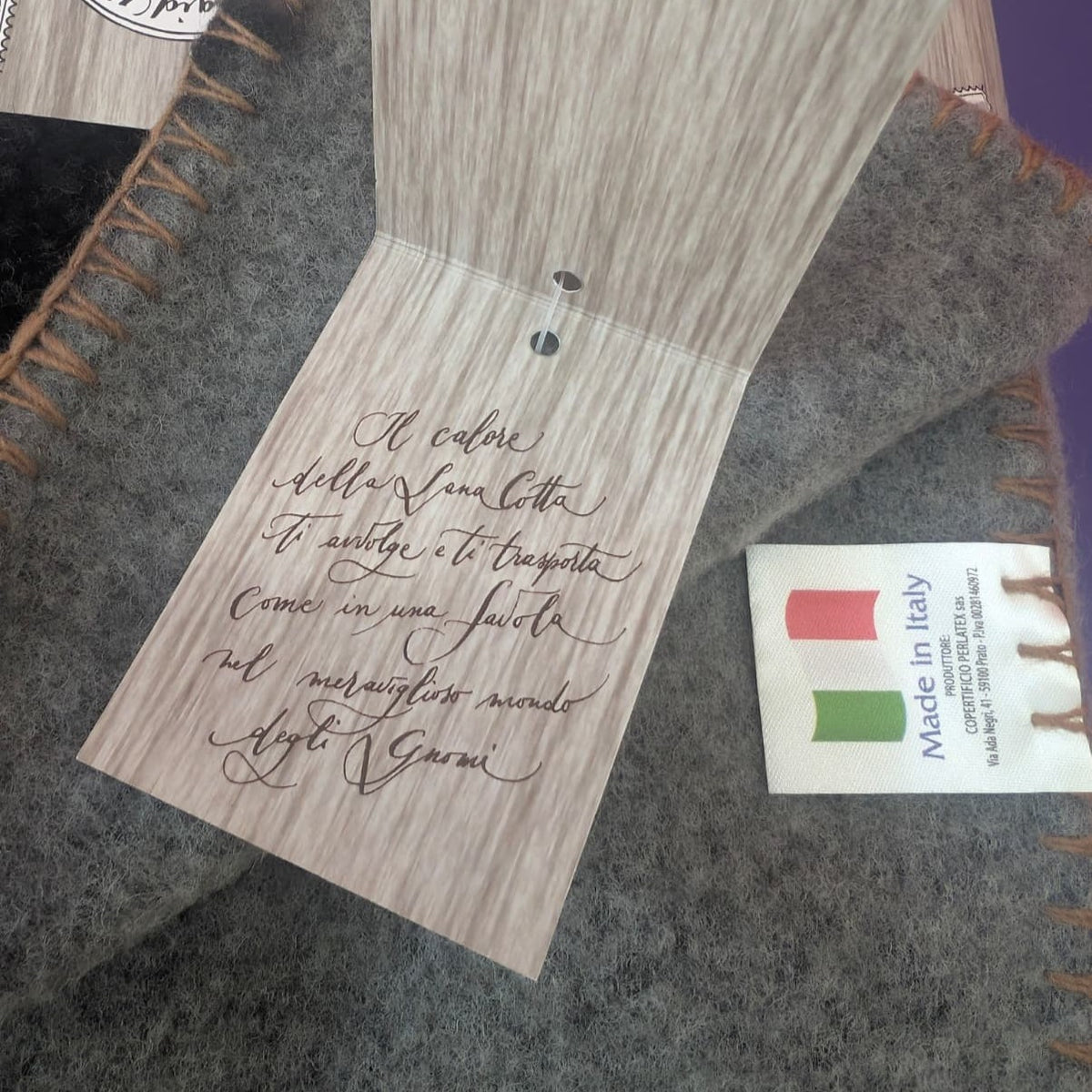 Plaid in Lana Cotta Paradiso Bassotti 150x170 cm - Made in Italy