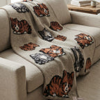 Plaid in Lana Cotta Paradiso Gattini 150x170 cm - Made in Italy