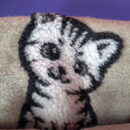 Plaid in Lana Cotta Paradiso Gattini 150x170 cm - Made in Italy