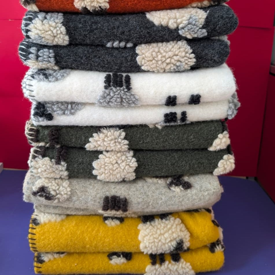 Plaid in Lana Cotta Paradiso Pecorelle 150x170 cm - Made in Italy