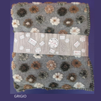Plaid in Lana Cotta Paradiso Fiorellini 150x170 cm - Made in Italy