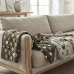 Plaid in Lana Cotta Paradiso Fiorellini 150x170 cm - Made in Italy