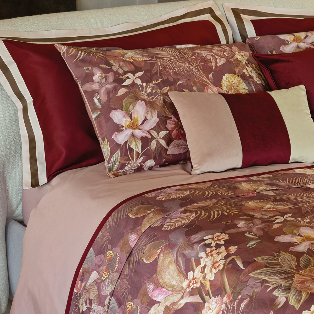 Completo Lenzuola Fazzini Protea - Raso di Puro Cotone 300 TC Matrimoniale