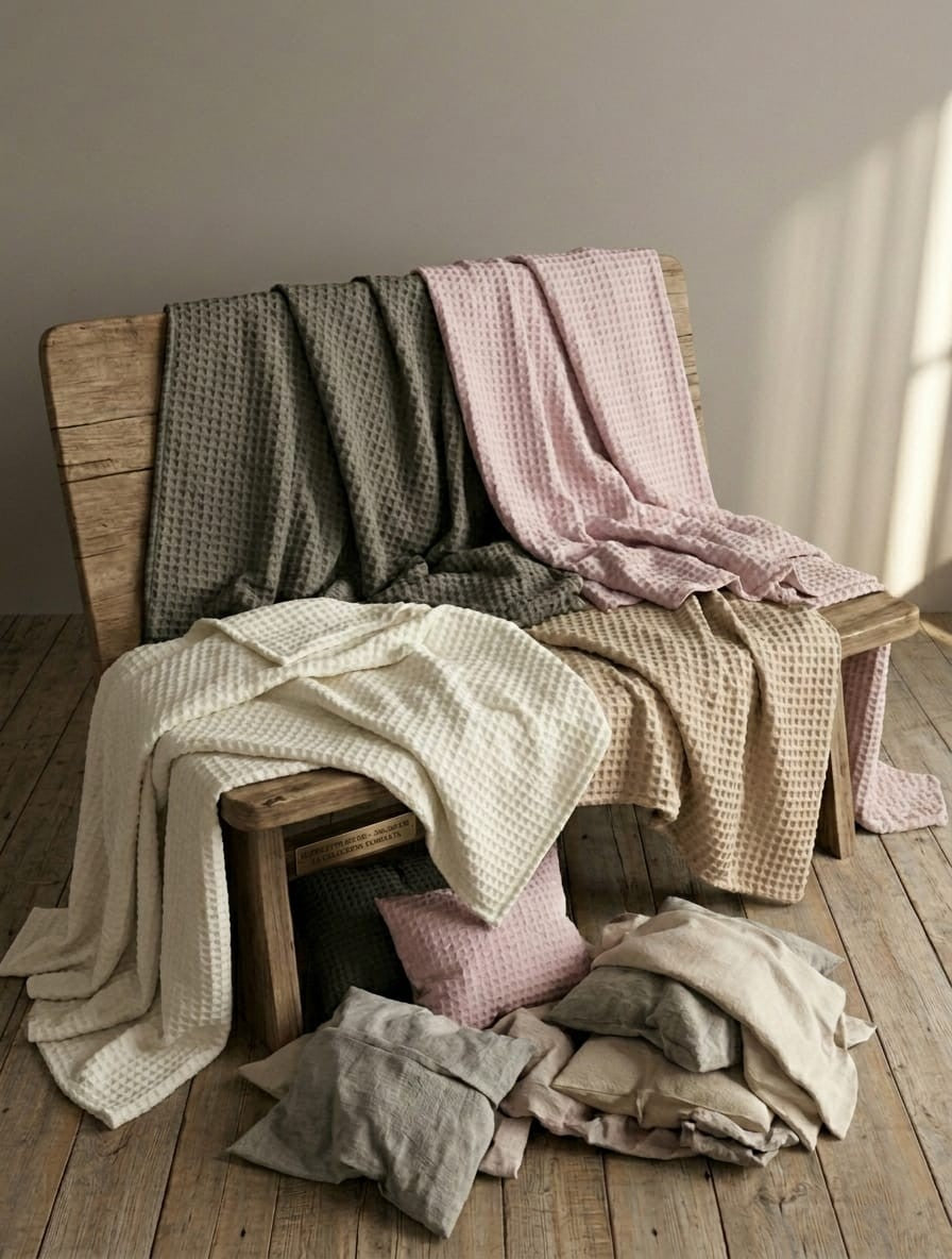 EasyHome Copriletto Matrimoniale "Rousse" - 260x260 cm in 100% Puro Cotone