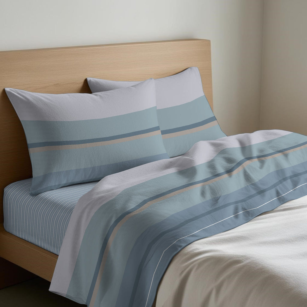Completo Lenzuola Letto Francese Quadrifoglio